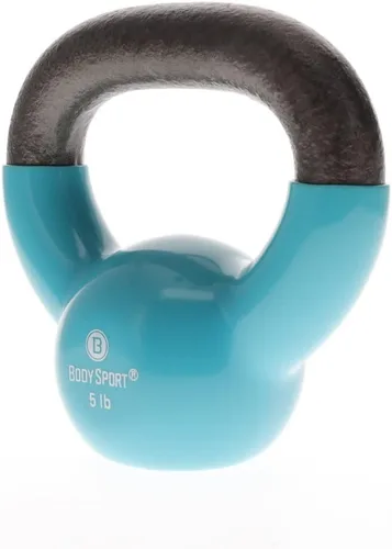 Miniatura 6 de Body Sport Pesas rusas de hierro con revestimiento de vinilo – Pesa rusa para levantamiento de pesas – Pesa rusa de entrenamiento de fuerza