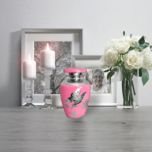 Miniatura 6 de Trupoint Memorials Urnas pequeñas para recuerdo de cenizas humanas, mini urna de cremación decorativa para hombres y mujeres adultos, juego de 4