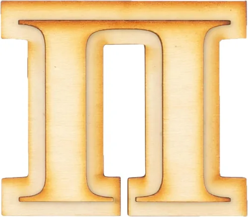 Miniatura 20 de Paquete de 2 letras griegas oficiales de madera para manualidades, Delta - Fuente clásica de 2 pulgadas, letras griegas de madera de doble capa