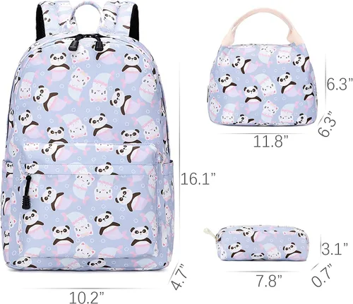 Miniatura 6 de Ecodudo - Morral ligero para niños y niñas, lindas mochilas escolares con lonchera