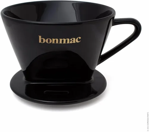 Miniatura 2 de BONMAC CD-2B - Gotero de café negro #813004 con cuchara principal para 2-4 tazas