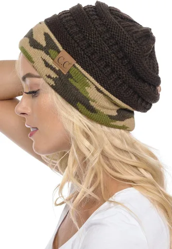 Miniatura 511 de C.C Trendy Warm Chunky Soft Stretch Cable Knit Beanie