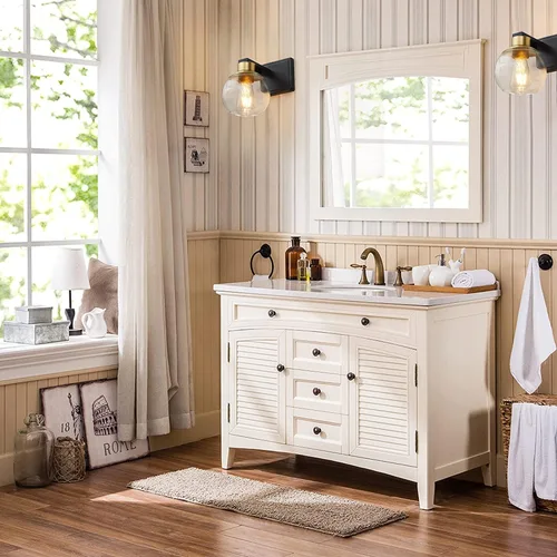 Miniatura 5 de Juego de 2 apliques de baño, apliques de pared negros y dorados juego de dos, luz de tocador de baño con pantalla de vidrio transparente, luminarias