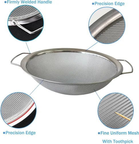 Miniatura 5 de Paquete de 2 coladores de pintura de malla fina de acero inoxidable para cubos de 5 galones, filtro de impurezas y protege la pistola rociadora