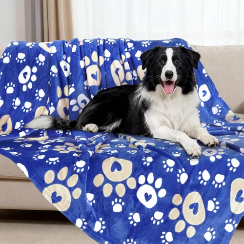 Miniatura 22 de Rezutan Mantas para Perros Grandes, Mantas de Franela para Perros y Gatos Lavables, Suave Manta para Mascotas y Funda para Jaula de Perro, Lindo