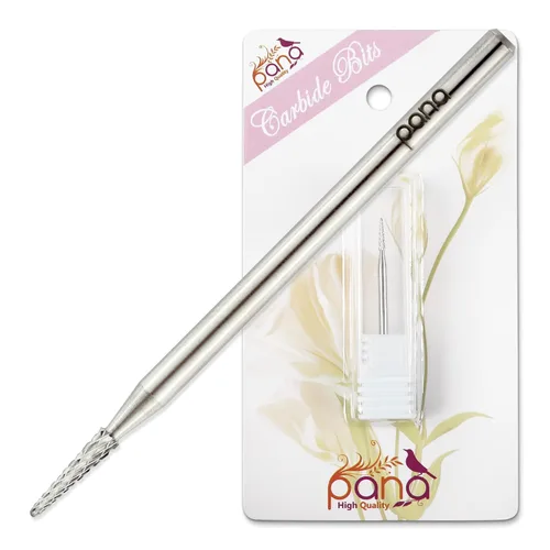 Miniatura 20 de PANA - Broca de carburo de 3/32" para limpieza de cutículas de uñas, para eliminar piel muerta, quitar esmalte en gel y acrílico, limpiador debajo