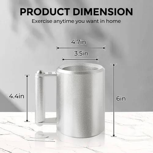 Miniatura 4 de WITO Taza de café de 22 libras, 13.5 fl oz, mancuerna de 22.0 lbs, taza de cerveza, con mancuernas con sobrepeso, taza de agua deportiva, gimnasio