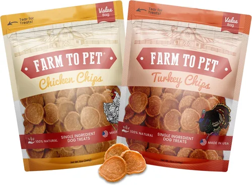 Miniatura 8 de Farm To Pet - Paquete de proteínas de pollo y pavo para adiestramiento de perros, 100% naturales, golosinas de entrenamiento de un solo ingrediente