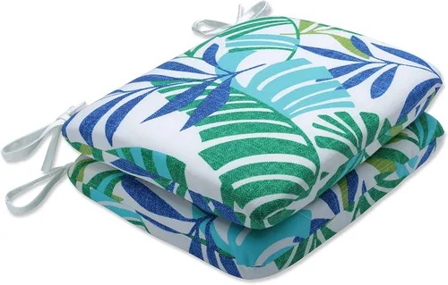 Miniatura 19 de Pillow Perfect Cojines de asiento de esquina cuadrados para exteriores e interiores, 16 x 18.5 pulgadas, selva verde con hojas exuberantes, 2 Selva