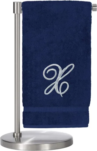 Miniatura 68 de Script R - Toalla de baño con monograma, regalo personalizado, 27 x 54 pulgadas, juego de 1 toalla bordada con texto dorado, 100% algodón turco