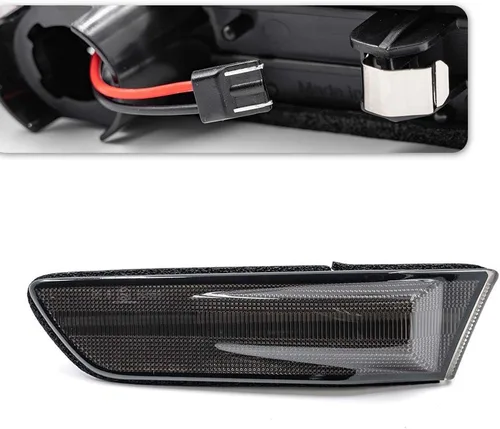 Miniatura 2 de 2 piezas de luces LED ámbar completas para Infiniti G35 coupe Skyline V35 2003-2007, lente ahumada, lámpara de señal de giro lateral delantera