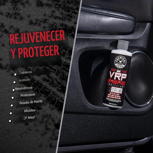 Miniatura 4 de Chemical Guys VRP Acondicionador de Vinilo, Goma y Plástico - Acondicionador de Neumáticos, No Graso, Brillo Seco al Tacto para Neumáticos, Molduras
