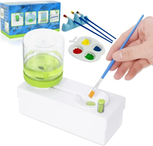 Herramienta Limpiadora de Pinceles de Pintura Todo en 1 Mejorada Enjuagador de Pinceles de Pintura Dispensador de Agua de Pintura Estación de