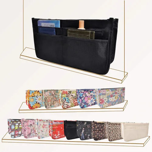 Miniatura 58 de Bolso de mano estilo cartera de Vercord para mujer con organizador incorporado, estampado bien definido, con manijas y cremallera, tamaño 2