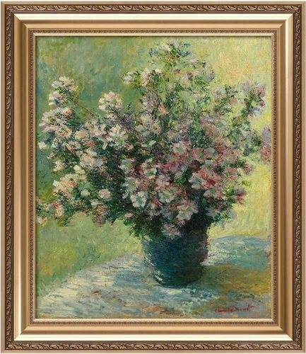 Miniatura 9 de IPIC - Reproducción artística de los lirios de agua de Claude Monet 1906, impresiones giclée coinciden con el marco dorado clásico, arte de pared