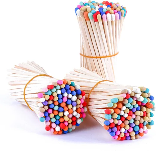 Miniatura 12 de 150 fósforos decorativos blancos de 3 pulgadas, fósforos largos de madera para decoración del hogar, regalos, accesorios y eventos, fósforos largos