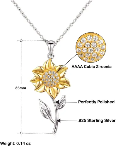 Miniatura 5 de Inappropriate Wife Gifts, I Love Being Married to You Because I Could not Even Dream, Cute Sunflower Pendant Necklace for Wife from Husband