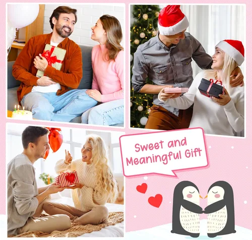 Miniatura 7 de Regalos para relaciones a larga distancia para novio, novia, amistad, regalos de Thinking of You para mejor amiga, pareja, pingüino de ganchillo