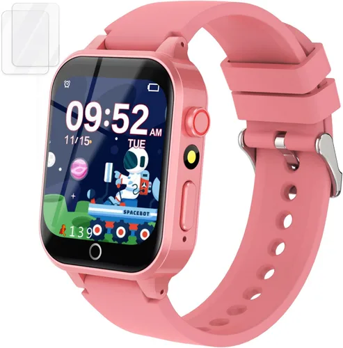 Miniatura 9 de Cosjoype Reloj inteligente para niños con 26 juegos de rompecabezas, pantalla táctil HD, cámara de video, reproductor de música, seguimiento