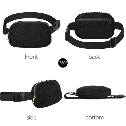 Miniatura 88 de Riñonera cruzada para mujeres y hombres, bolsa para cinturón para senderismo con correa ajustable, riñonera para correr, entrenamiento, deportes
