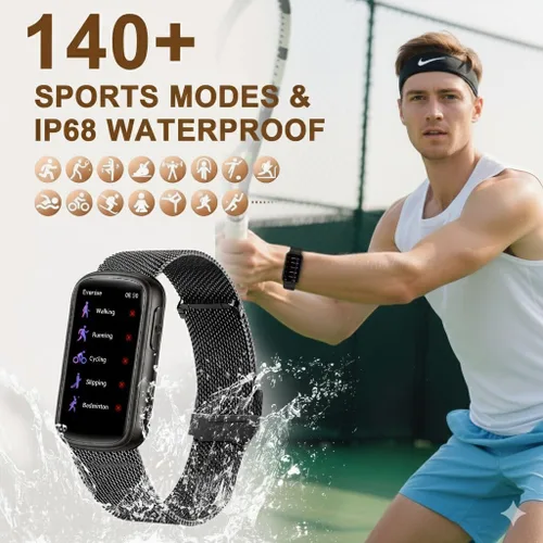 Miniatura 2 de Efolen Relojes inteligentes para hombres y mujeres, reloj de fitness con llamada Bluetooth, frecuencia cardíaca, oxígeno en sangre/monitor de sueño