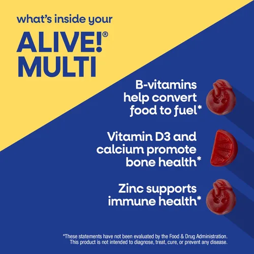Miniatura 3 de Nature's Way Alive! Gomitas multivitamínicas para hombres, apoya el metabolismo energético*, la función muscular*, antioxidantes