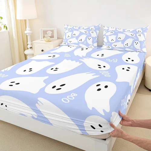 Miniatura 17 de Juego de ropa de cama con estampado de leopardo, tamaño individual, juego de cama de guepardo africano para decoración de dormitorio