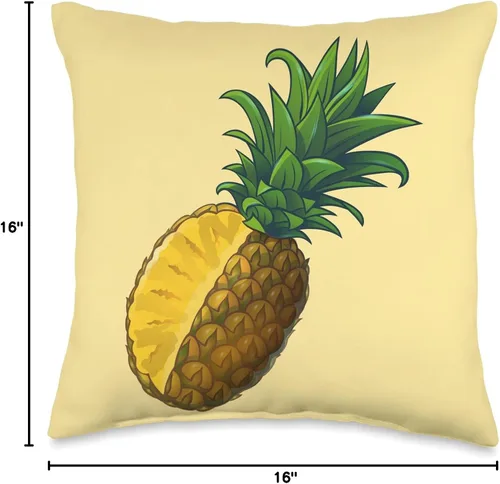 Miniatura 4 de Pineapple Nutrition Fresh Fruit Pineapples Gifts Nutrition Fresh Fruit Pineapples - Almohada de 16.0 x 16.0 in, multicolor