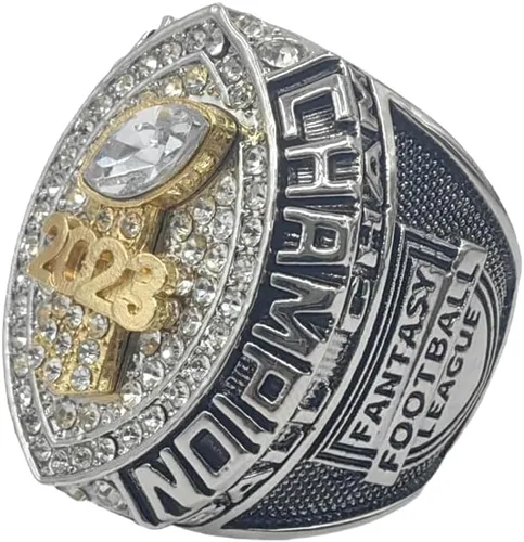 Miniatura 4 de Customize 2023 Fantasy Football Championship Rings Trophy Prize with Necklace