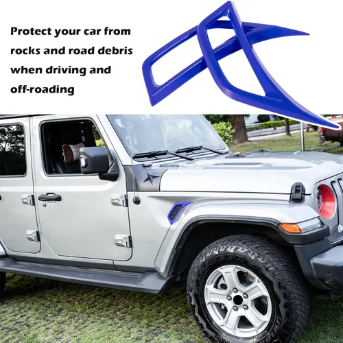 Miniatura 3 de Bonbo 2 unidades de accesorios exteriores para molduras de rueda, molduras de salida de aire acondicionado lateral para Jeep Wrangler JL JLU Sports