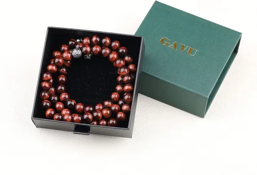 Miniatura 7 de GAVU Collar de cuentas de gemas semipreciosas de 8mm para hombres, collares de cristal curativos para hombres