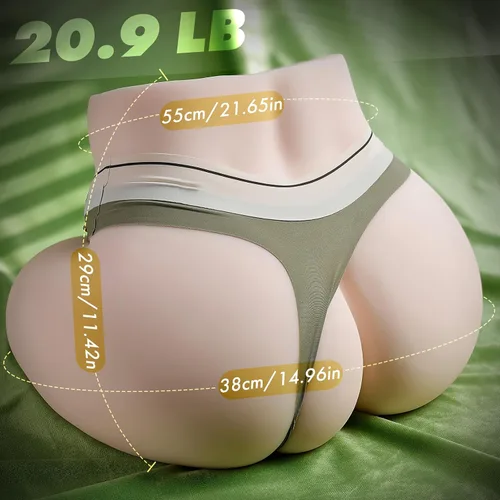 Miniatura 7 de Masturbador masculino de 20.9 libras, coños de bolsillo para muñecas sexuales, tamaño real, gran culo gelatina, torso suave con vagina 3D y canales