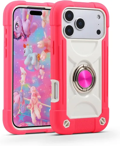 Miniatura 18 de MARKILL Funda compatible con iPhone Air de 6.5 pulgadas 2025 con soporte de anillo giratorio de 360 grados, protección contra caídas de grado