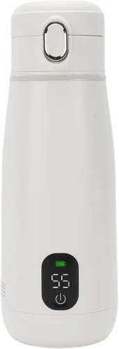 Hervidor eléctrico de viaje, acero inoxidable 316, recargable por USB, calentador inalámbrico, portátil, 11.8 fl oz, con aislamiento térmico, para