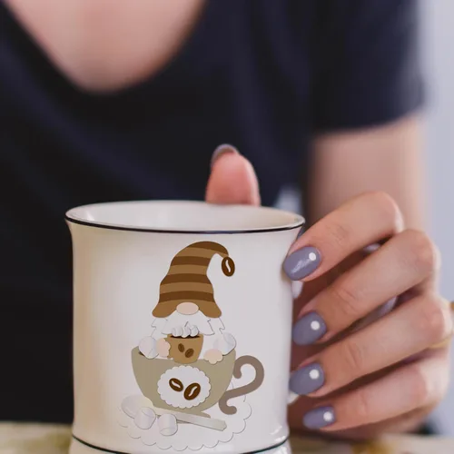 Miniatura 4 de GLOBLELAND Troqueles de corte de gnomo de café para hacer tarjetas, troqueles de corte de taza de café para manualidades, álbumes de recortes