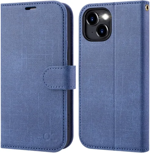 Miniatura 19 de OCASE Funda Cartera Compatible con iPhone 15, Funda Tipo Folio de Cuero PU con Tapa, con Tarjeteros, Soporte y Bloqueo RFID