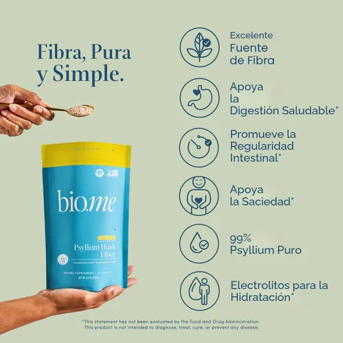 Miniatura 2 de Polvo de Fibra de Cáscara de Psyllium (6g Por Porción) para la Salud Digestiva y Alivio de la Hinchazón, Polvo de Fibra Prebiótica Insoluble