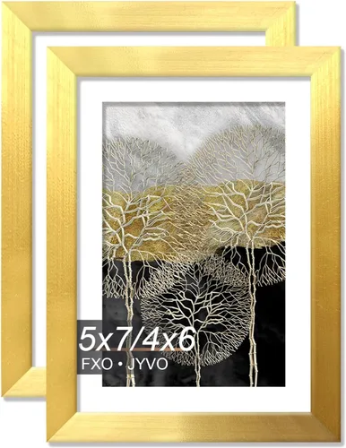 Miniatura 62 de Fxojyvo Marco de Fotos de 4x6, Muestra Foto de 3.5x5 con Paspartú o 4 x 6 Sin Paspartú, Liviano y de Alta Transparencia Marco de 4 por 6 para Pared