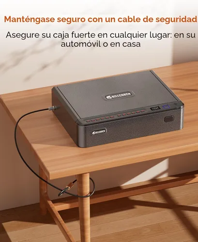 Miniatura 6 de BILLCONCH - Caja fuerte inteligente para armas con cable de seguridad - Caja fuerte biométrica para pistolas de mano con 4 formas de acceso rápido