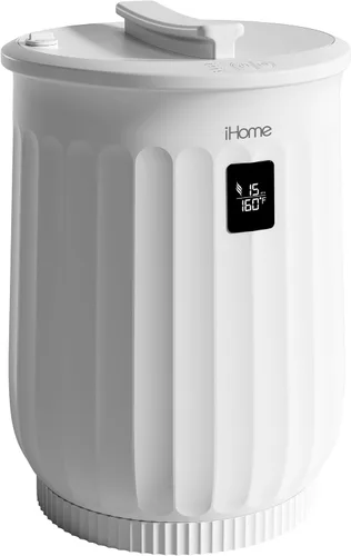 iHome Calentador de toallas de lujo de 20 litros, calentadores de toallas grandes para baño, con soporte interior de almohadilla de fragancia, ideal