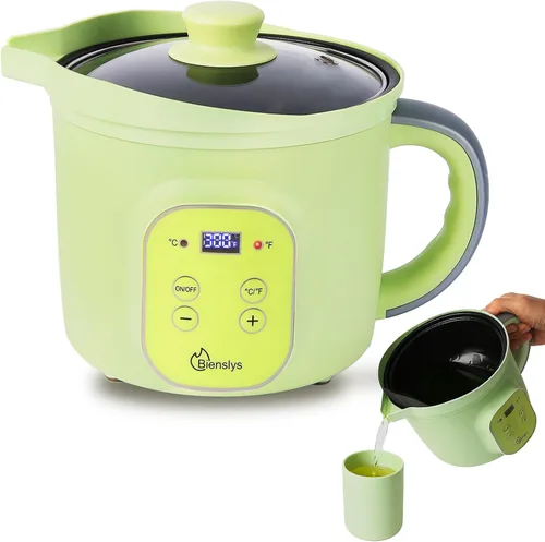 Bienslys Olla Digital para Derretir Cera, Olla Eléctrica de 1.6 Qts para Hacer Velas y Jabón con Termostato Ajustable (90-300°F), Revestimiento
