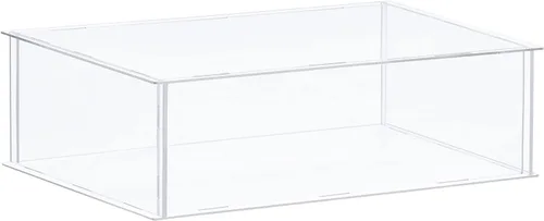 Miniatura 13 de MECCANIXITY Vitrina de acrílico Caja de plástico transparente montar escaparate a prueba de polvo 14x6.3x4.1 pulgadas para artículos coleccionables