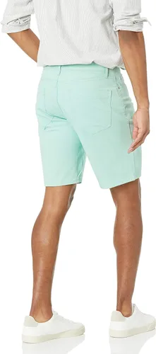 Miniatura 2 de Tienda Essentials Pantalones cortos de 5 bolsillos elásticos de entrepierna de 9 pulgadas para hombre