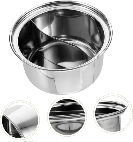 Miniatura 4 de DOITOOL Olla de sopa pequeña de acero inoxidable compatible con olla de inducción Hotpot Liner