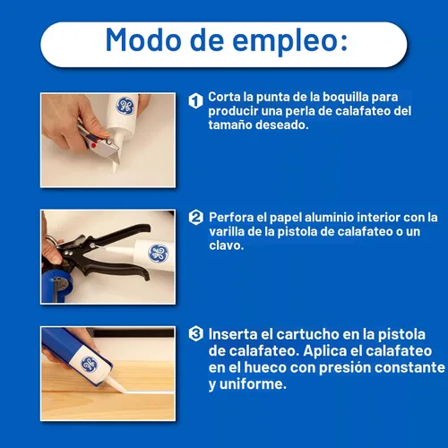 Miniatura 3 de GE Sellador de silicona multiusos, transparente, cartucho de 10 fl oz, 1 paquete - Sellador de silicona 100% impermeable, adhesión más fuerte