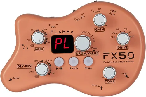 Miniatura 10 de Pedal de efectos múltiples para guitarra FLAMMA FX100 con 55 modelos de amplificador 151 efectos integrados 80' Looper 40 máquina de ritmos 10