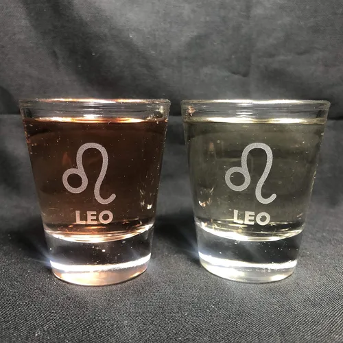 Miniatura 6 de Juego de 2 vasos de chupito de signos del zodiaco Aries Leo Cáncer Piscis Escorpio Tauro Sagitario Géminis Virgo Libra Capricornio Acuario (AQUARIUS)