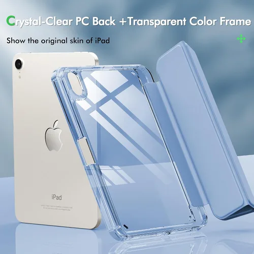 Miniatura 4 de INFILAND Funda para iPad mini 7, iPad mini 7ª (A17 Pro)/6ª generación de 8.3 pulgadas 2024/2021, parte trasera transparente y funda protectora
