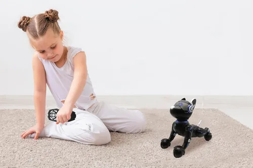 Miniatura 5 de LEXiBOOK Power Puppy - My Smart Robot Dog - Robot programable con control remoto, función de entrenamiento, baila, canta, efectos de luz, batería