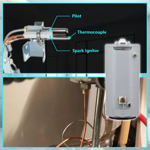 Miniatura 5 de Conjunto piloto de gas natural 9003542, piezas de repuesto para montaje piloto de calentador de agua, piezas de calentador de agua compatibles